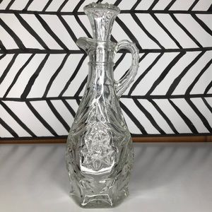 Vintage Glass Vinegar and Oil Cruet